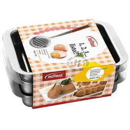 Plat à gratin Inoxibar 59271 Acier 21 x 15 cm (3 Unités)