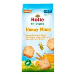 HOLLE Mini Biscottes de Blé au Miel 100g