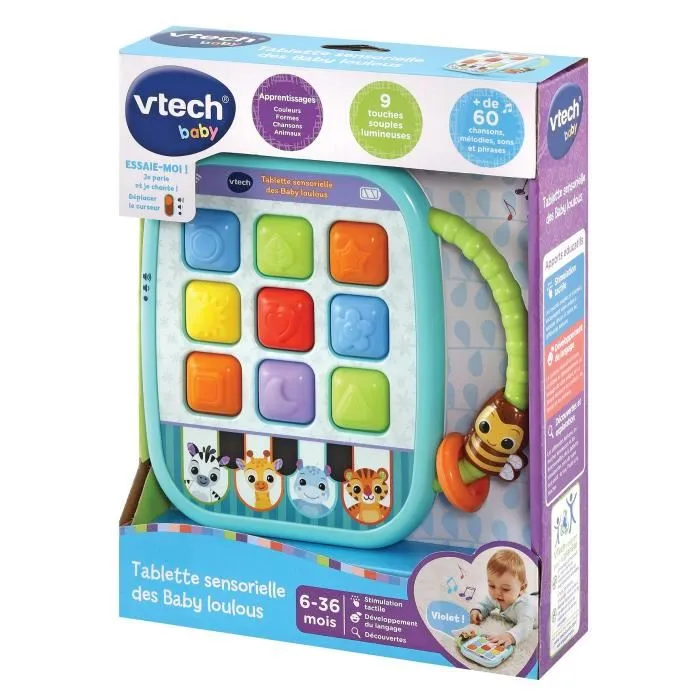 Vtech Baby - Tablette Sensorielle des Baby Loulous, tablette éducative pour éveil des sens de bébé