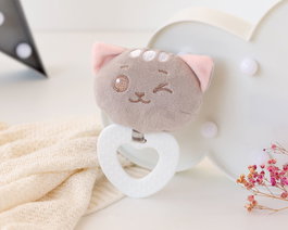 KioKids Anneau de dentition Peluche Chat Rose