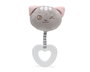 KioKids Dolci Amici - Mordedor Peluche Bébé en Forme de Chaton Rose - Anneau de Dentition en Silicone Texturé - Pour Bébés dès 3 Mois