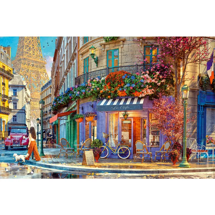 Nathan Puzzle 3000 pièces Collection Nostalgie - Dans les rues de Paris, pour adultes et adolescents dès 14 ans, qualité supérieure avec encastrement parfait, ref 12001870