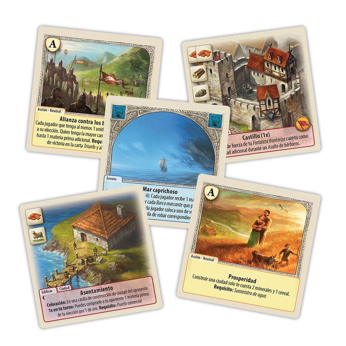 Devir Catan: Le Duel – Extension Ères Sombres et Ères Dorées – Jeu de cartes en espagnol pour 2 joueurs Devir Catan: Le Duel – Extension Ères Sombres et Ères Dorées – Jeu de cartes en espagnol pour 2 joueurs