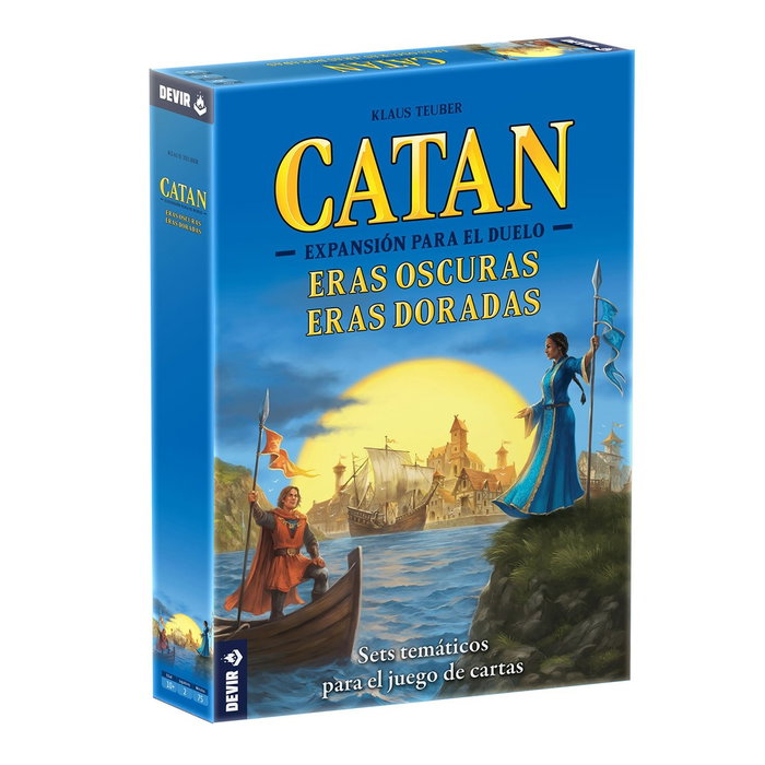 Devir Catan: Le Duel – Extension Ères Sombres et Ères Dorées – Jeu de cartes en espagnol pour 2 joueurs Devir Catan: Le Duel – Extension Ères Sombres et Ères Dorées – Jeu de cartes en espagnol pour 2 joueurs