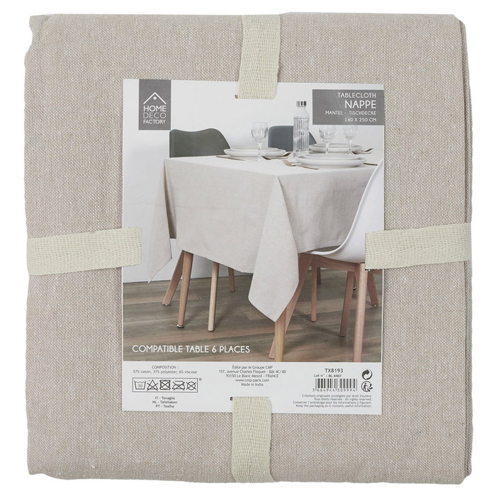 Home Deco Factory Nappe Beige 140x250 cm Home Deco Factory Nappe Beige 140x250 cm