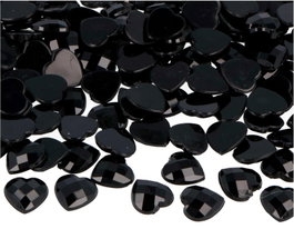 Innspiro Gemmes décoratives acryliques cœur noir opaque 14x14mm 500u.