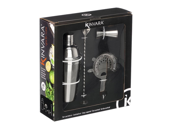Kinvara Set Coctelera 4 Pièces Acier Inoxydable 26x29x8 cm (Set de 6) Kinvara Set Coctelera 4 Pièces Acier Inoxydable 26x29x8 cm (Set de 6)