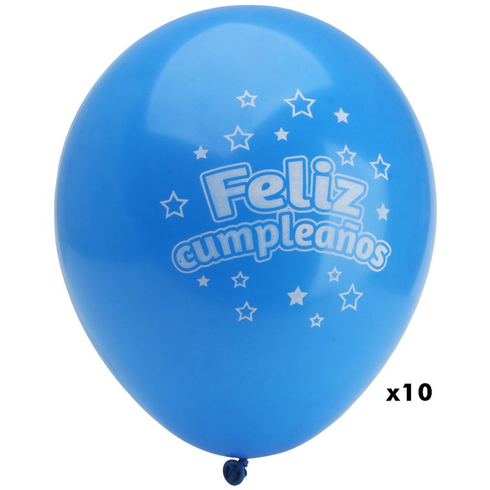 Party Time 10 Ballons XL Assortis Feliz Cumpleaños Party Time 10 Ballons XL Assortis Feliz Cumpleaños