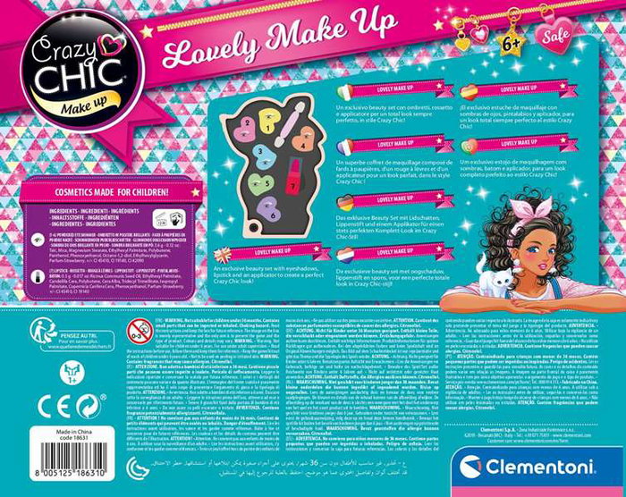 Trousse de maquillage pour enfants et voyages avec palette de fards à paupières - Taille compacte - Testé dermatologiquement - Forme faon