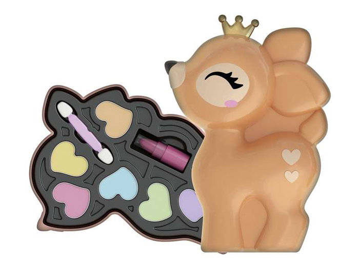 Trousse de maquillage pour enfants et voyages avec palette de fards à paupières - Taille compacte - Testé dermatologiquement - Forme faon