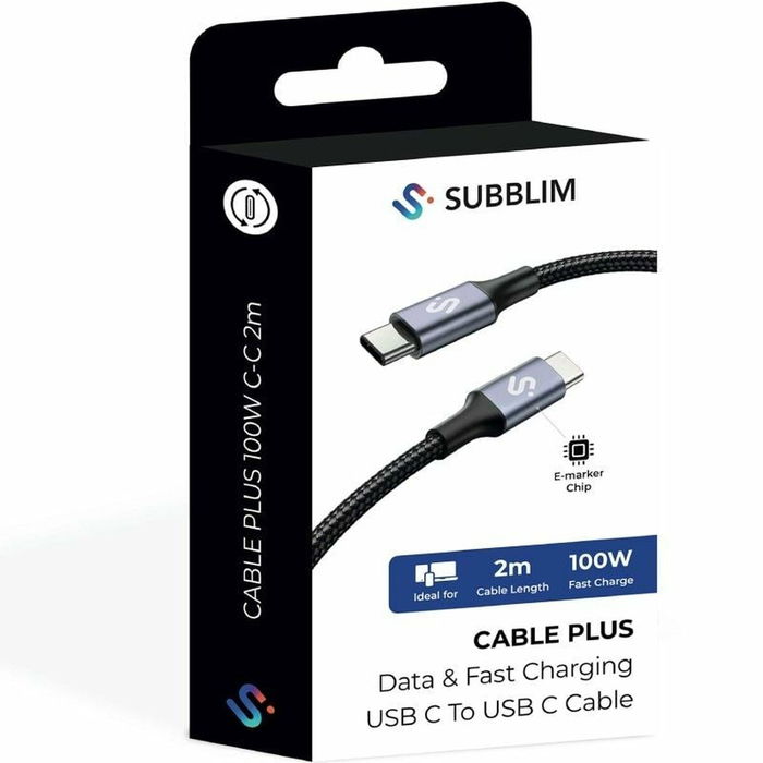 Câble HDMI Subblim SUBCAB-C10002 Noir 2 m