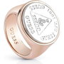 GUESS Anneau Moneta en Acier Inoxydable Rose Taille 56