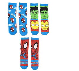 Cerdá Pack de 3 paires de chaussettes Spider-Man Taille chaussure 23-26, taille unique, enfant 3 ans et plus, multicolore