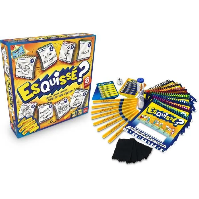 Goliath Esquissé - Jeu de société et d'ambiance, jeu de dessin et de devinettes pour 8 joueurs