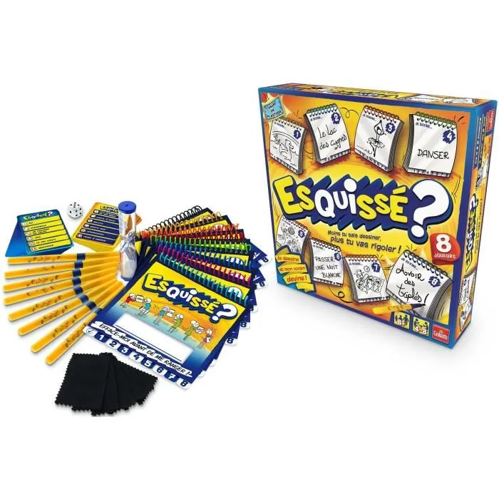 Goliath Esquissé - Jeu de société et d'ambiance, jeu de dessin et de devinettes pour 8 joueurs