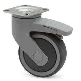 TENTE Roue pivotante LEVINA PL 100mm avec plaque et frein