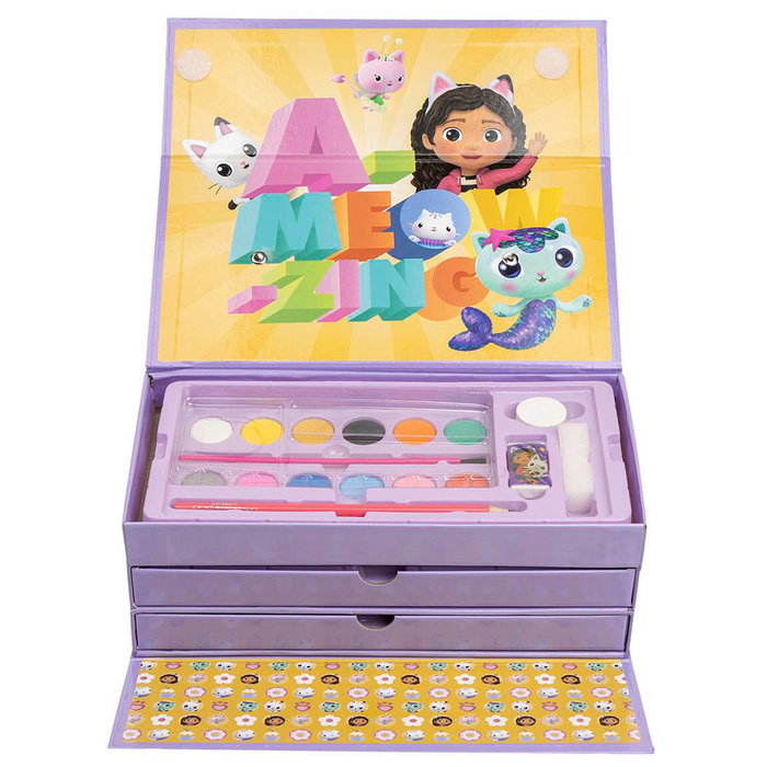 CERDÁ Coffret créatif coloriable La Casa de Muñecas de Gabby - Mallette de papeterie de 27 x 9,5 x 13,5 cm CERDÁ Coffret créatif coloriable La Casa de Muñecas de Gabby - Mallette de papeterie de 27 x 9,5 x 13,5 cm
