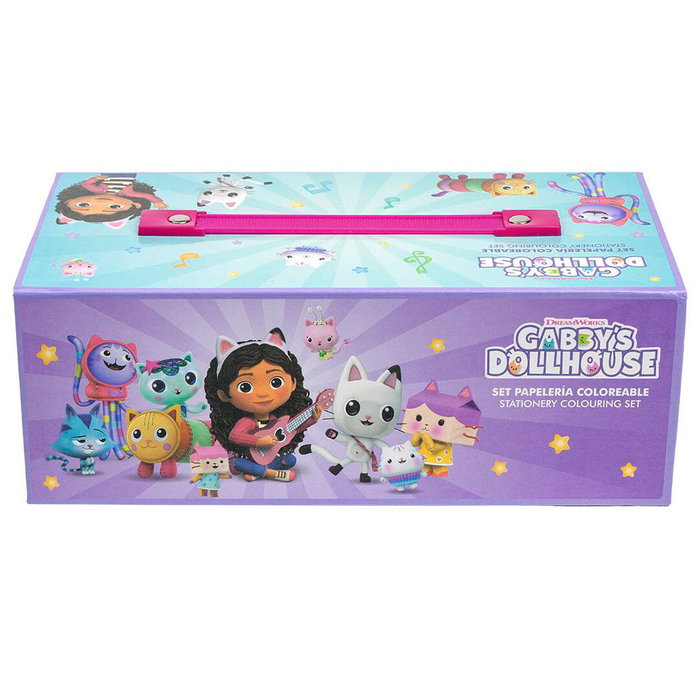 CERDÁ Coffret créatif coloriable La Casa de Muñecas de Gabby - Mallette de papeterie de 27 x 9,5 x 13,5 cm CERDÁ Coffret créatif coloriable La Casa de Muñecas de Gabby - Mallette de papeterie de 27 x 9,5 x 13,5 cm