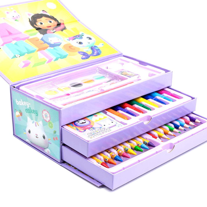 CERDÁ Coffret créatif coloriable La Casa de Muñecas de Gabby - Mallette de papeterie de 27 x 9,5 x 13,5 cm CERDÁ Coffret créatif coloriable La Casa de Muñecas de Gabby - Mallette de papeterie de 27 x 9,5 x 13,5 cm