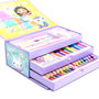 CERDÁ Coffret créatif coloriable La Casa de Muñecas de Gabby - Mallette de papeterie de 27 x 9,5 x 13,5 cm