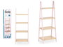 Berilo Étagère Escalier 4 Niveaux Bambou Rose Naturel 40x109x30 cm