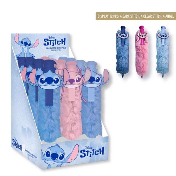 Cerdá - T.Unica - Stylo peluche Stitch (Lilo & Stitch) - Age 3 ans - Bleu foncé