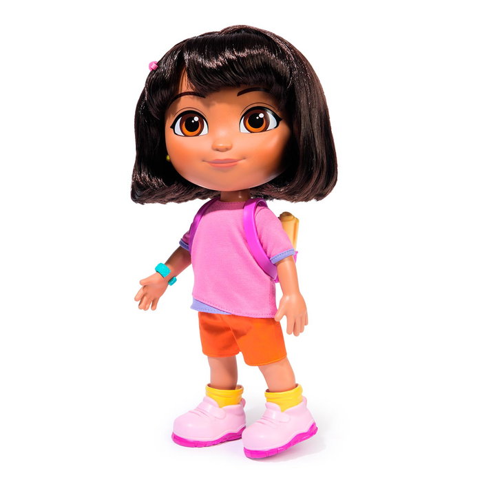 Spin Master Poupée Interactive Dora La Exploradora - Chante et Explore avec Phrases Bilingues, Cheveux à Coiffer et Accessoires, Jouet Enfant 3 Ans et Plus 6073379