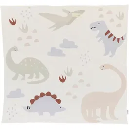 Tineo Tapis de jeu nomade pour bébé - 100 x 100 cm - Motif Dinosaures - Coton doux - Sangle de transport - Éveil et découverte