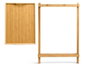 Kinvara Table pliante en bambou et MDF naturelle 50x36x64,5 cm (Set de 4)