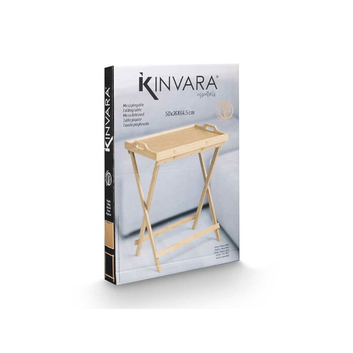 KINVARA Mesa plegable bambu 50x36x64,5cm