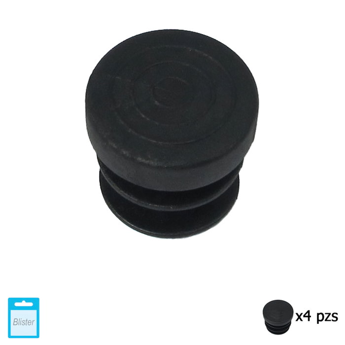 MAURER Embouts ronds intérieurs noirs 16mm, pack de 4 pièces MAURER Embouts ronds intérieurs noirs 16mm, pack de 4 pièces