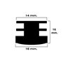 MAURER Embouts ronds intérieurs noirs 16mm, pack de 4 pièces