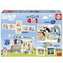Educa Bluey Puzzle Superpack 4 en 1 - Puzzle 25 pièces, Puzzle 50 pièces, Jeu de mémoire, Domino 28 pièces - Multilingue