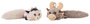 Creaciones Llopis - Peluches animaux set 4 variétés écureuil-husky-vache-tigre - 75 cm - Polyester - À partir de 36 mois
