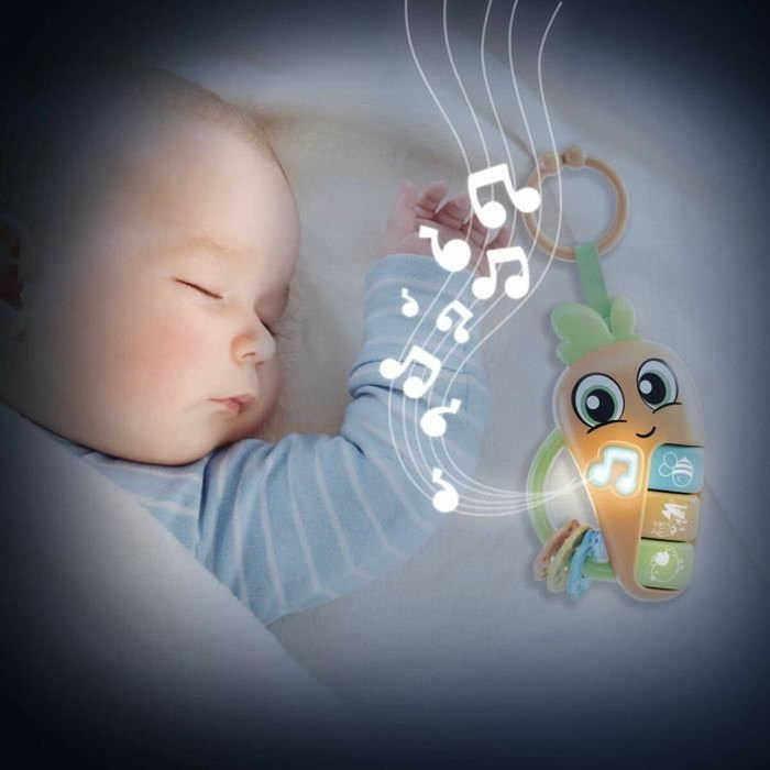Lisciani Giochi Carot - Hochet électronique CAROTINA BABY avec mélodies et anneaux de dentition