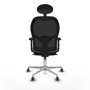 Piqueras y Crespo Chaise de Bureau avec Appui-tête Jorquera 2D086G1 Bleu ciel