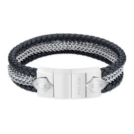 Police PEAGB2119801 Bracelet en cuir noir taille L