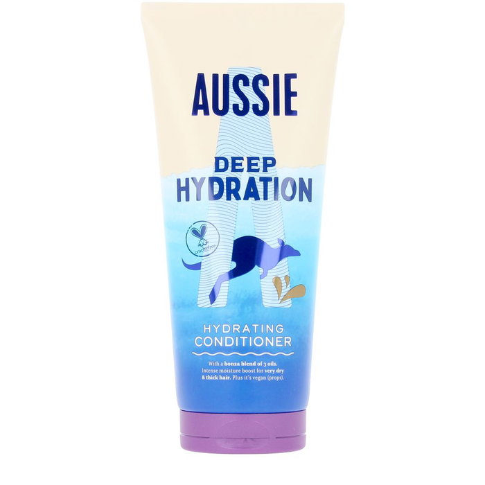 Aussie - Après-shampoing Deep Hydration 200 ml - Hydratation intense aux huiles de jojoba, avocat et macadamia - Cheveux secs, épais, crépus - Formule vegan et cruelty-free Aussie - Après-shampoing Deep Hydration 200 ml - Hydratation intense aux huiles de jojoba, avocat et macadamia - Cheveux secs, épais, crépus - Formule vegan et cruelty-free