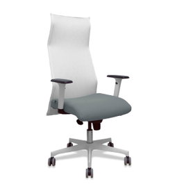 Piqueras y Crespo Chaise de Bureau Albacete Blanc et Gris