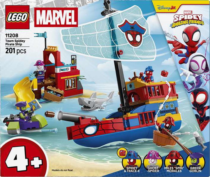 LEGO Marvel Spidey et ses amis extraordinaires Le Bateau Pirate de l'Équipe Spidey 11208