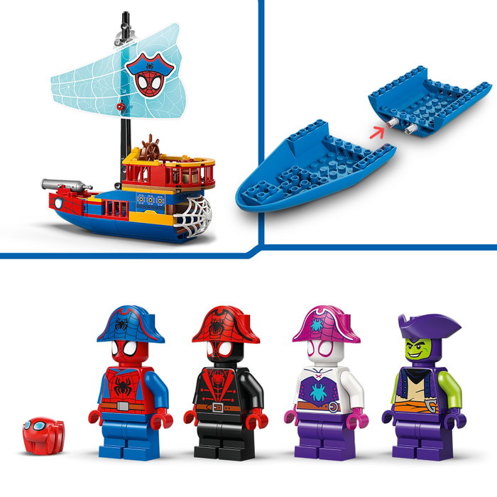 LEGO Marvel Spidey et ses amis extraordinaires Le Bateau Pirate de l'Équipe Spidey 11208
