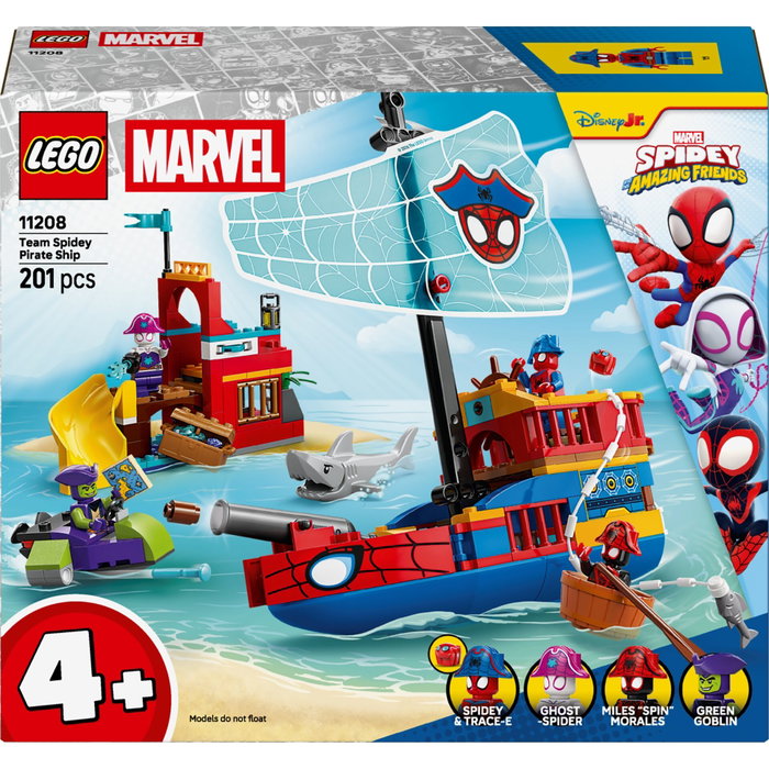 LEGO Marvel Spidey et ses amis extraordinaires Le Bateau Pirate de l'Équipe Spidey 11208