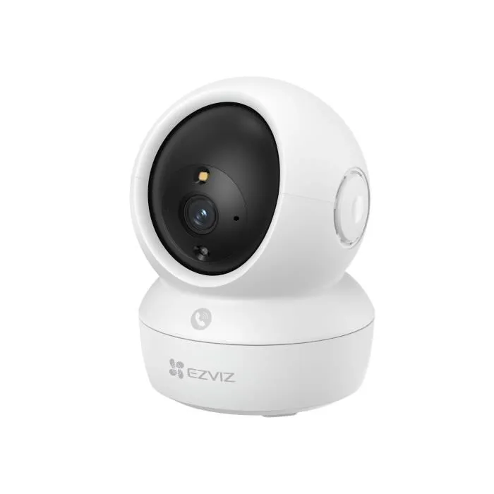 EZVIZ Caméra intérieure H6c 2K - Rotation 340° - Détection IA - Vision nocturne couleur - Appel bidirectionnel - Surveillance optimale