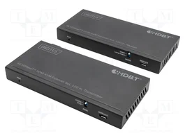 DIGITUS Commutateur KVM 4K, EDID, HDCP 2.2, HDR, UHD 2160p, noir