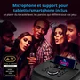 MEDION Enceinte de fête Bluetooth portable 50W RMS - Anneau LED multicolore, Micro inclus, 15h autonomie, IPX4, TWS, Karaoké