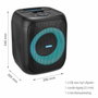 Medion Enceinte Compacte 50W RMS Noir avec Anneau LED