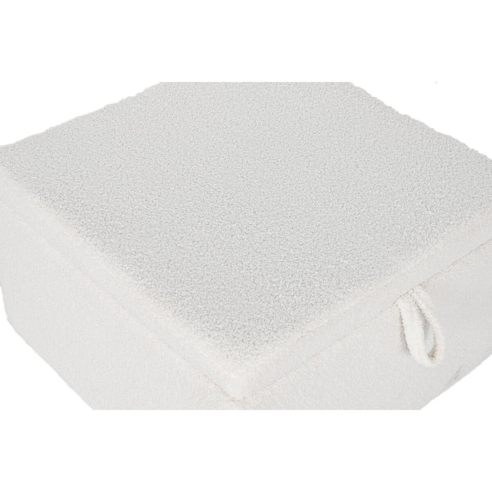 Banquette Home ESPRIT Blanc Polyester Bois MDF 60 x 60 x 36 cm Banquette Home ESPRIT Blanc Polyester Bois MDF 60 x 60 x 36 cm