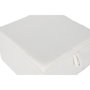 Banquette Home ESPRIT Blanc Polyester Bois MDF 60 x 60 x 36 cm