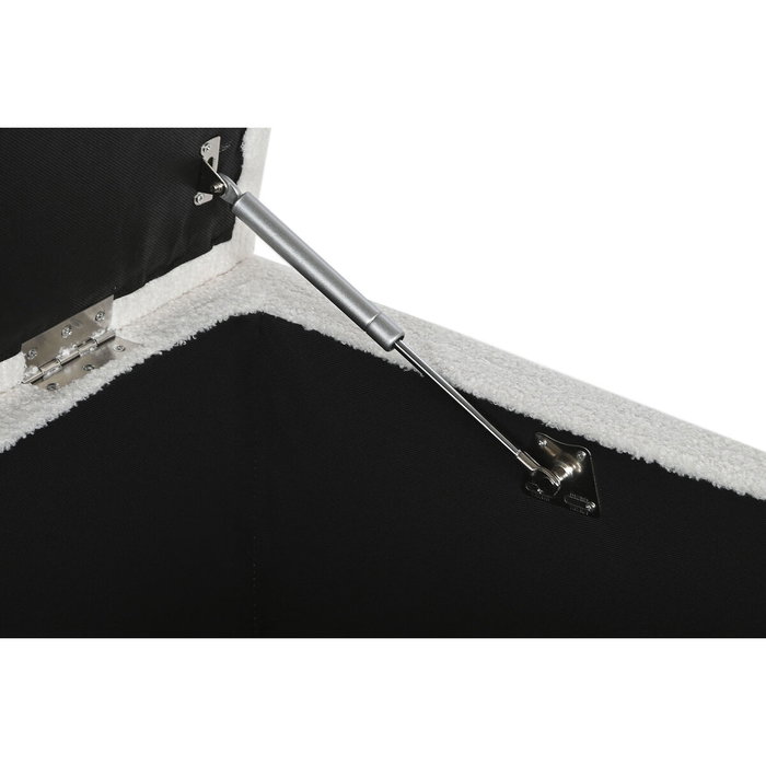 Banquette Home ESPRIT Blanc Polyester Bois MDF 60 x 60 x 36 cm Banquette Home ESPRIT Blanc Polyester Bois MDF 60 x 60 x 36 cm