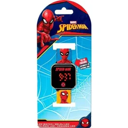 Kids Licensing Montre LED Spiderman SPD4903 pour Enfant avec Affichage Heure/Date, Changement de Fond d'Écran, Pile CR2032 Incluse